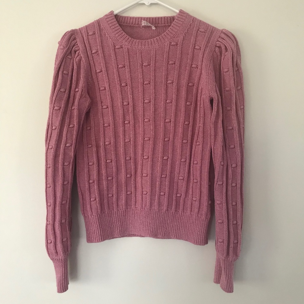 🌺Reimagined by J Crew Cotton Puff Sleeve Sweater